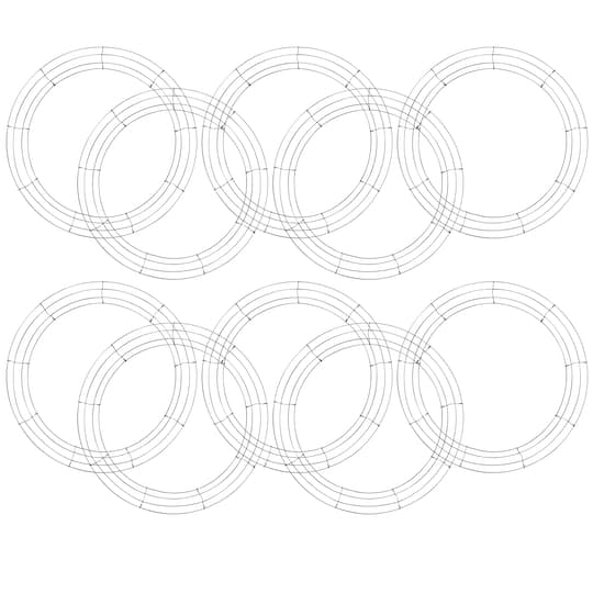 10 Pack: 18" Wire Wreath Frame by Ashland®